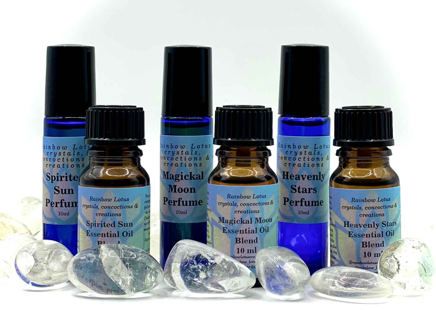 Spirited Sun, Magickal Moon and Heavenly Stars Essential Oil Perfumes 10ml