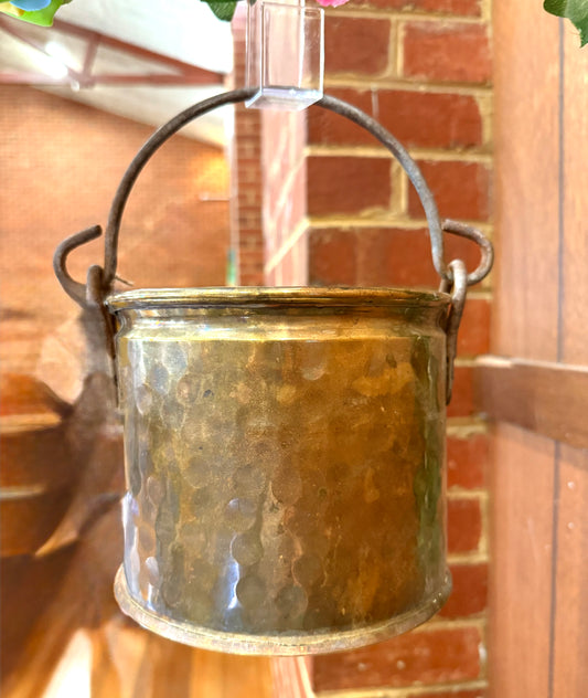 Vintage Brass & Cast Iron Cauldron with Magickal Apothecary Ingredients and Tools