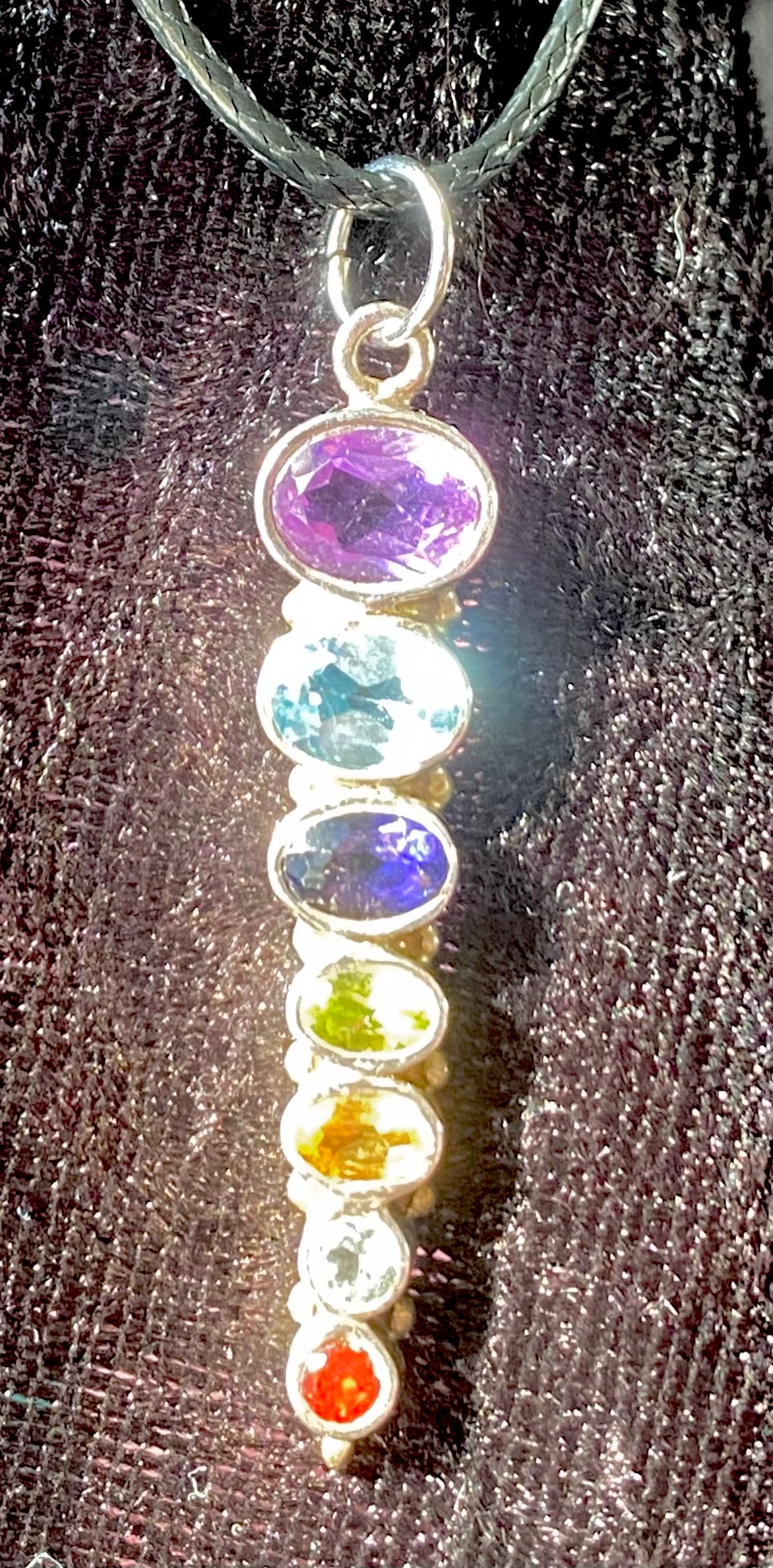 Love and Light Chakra Gemstones Drop Pendant