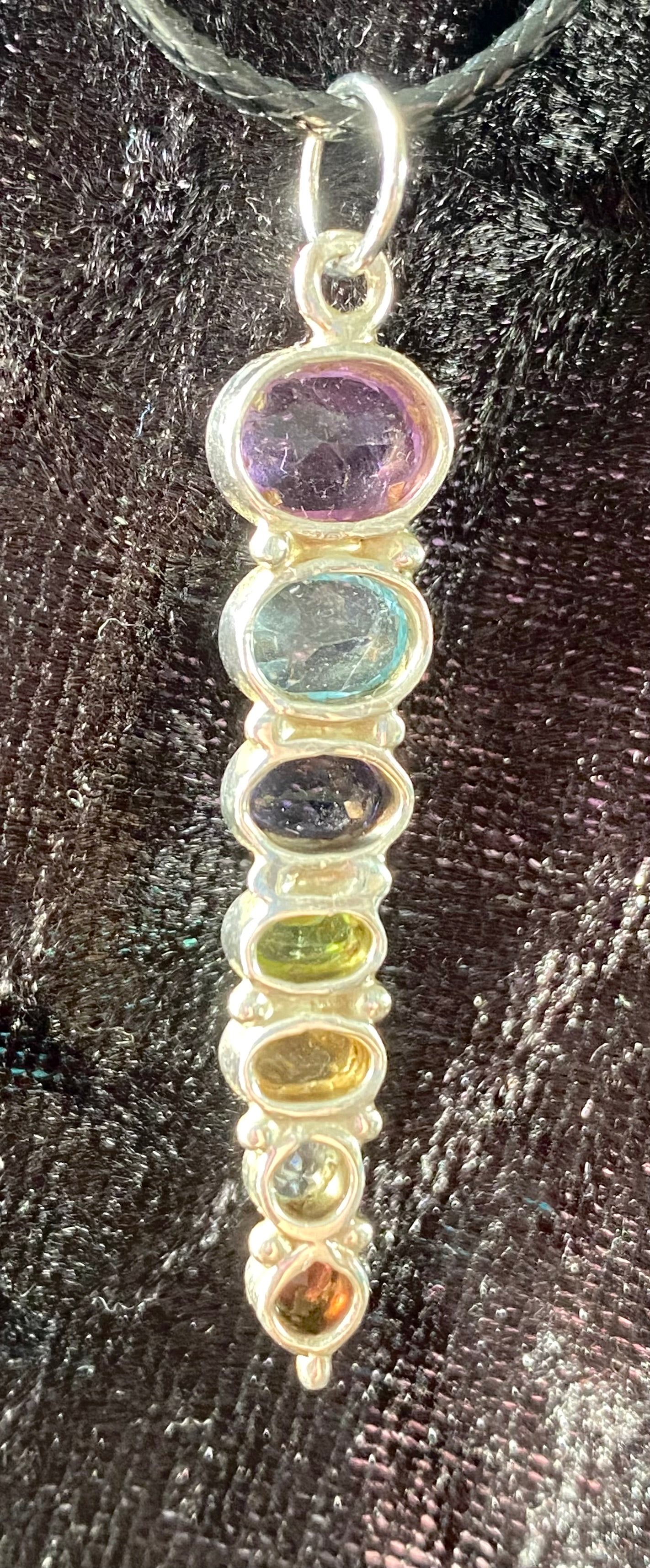 Love and Light Chakra Gemstones Drop Pendant