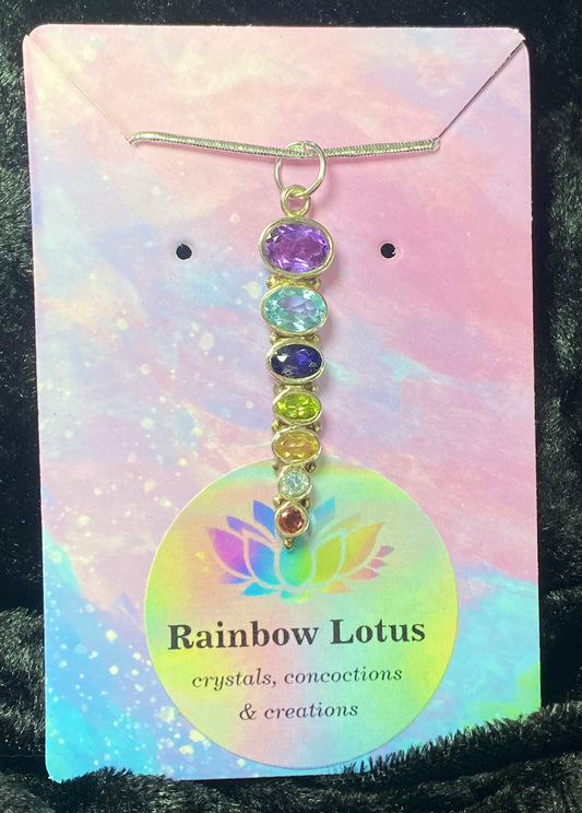 Love and Light Chakra Gemstones Drop Pendant