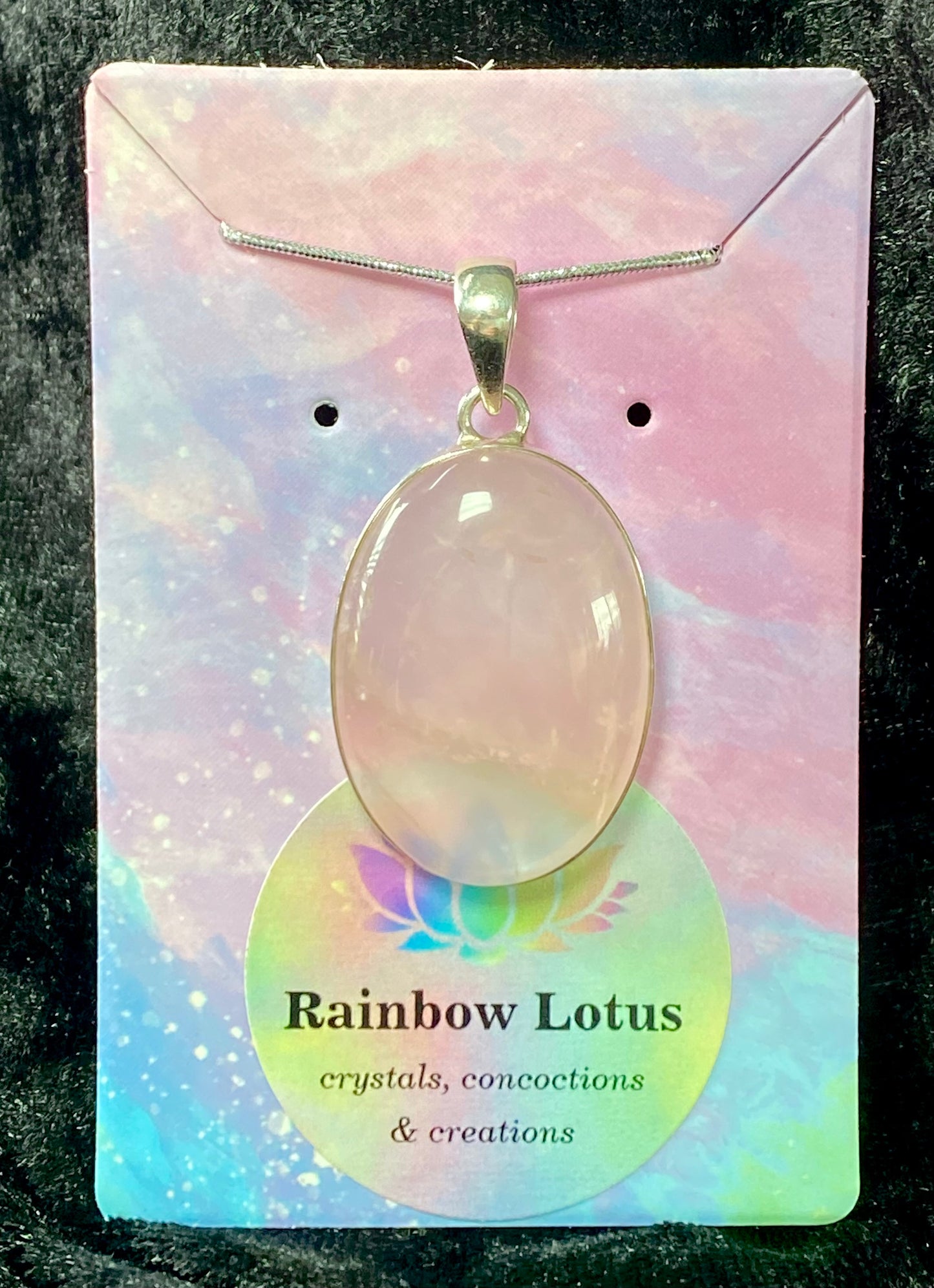 Gorgeous Rose Quartz Pendant with Sterling Silver setting