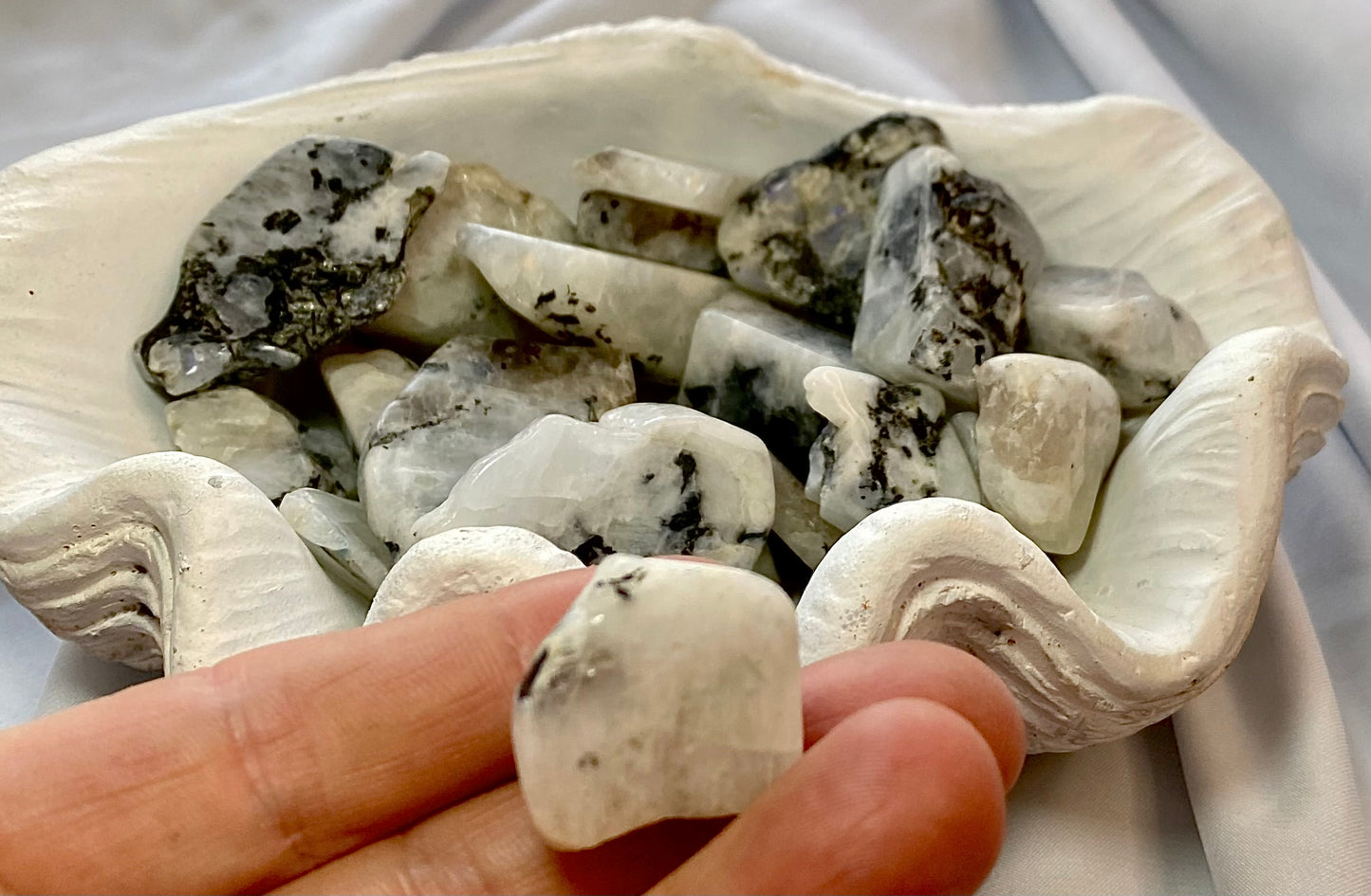 Magickal Moonstone rough cut stones