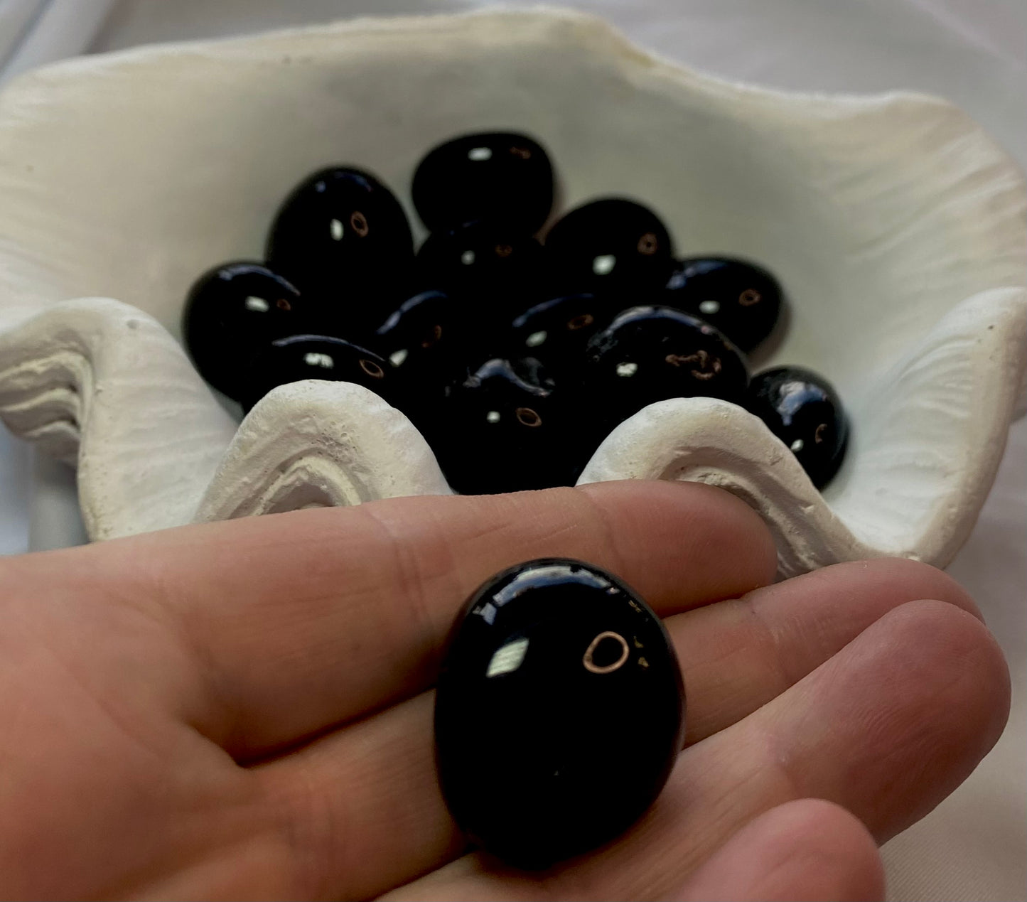 Black Tourmaline tumble cut stones