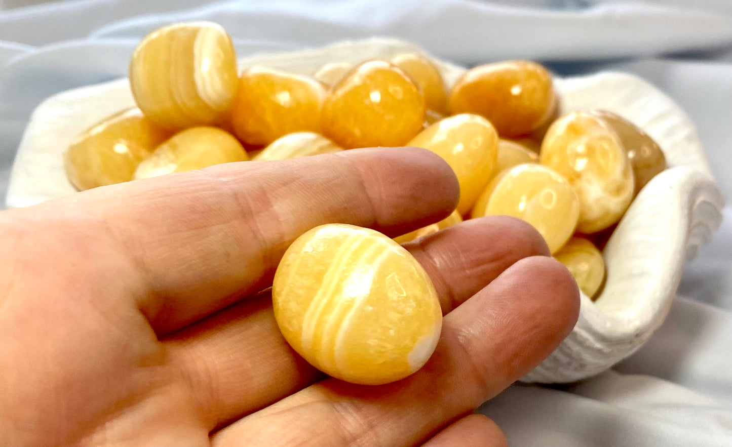 Optimistic Orange Calcite tumble stones