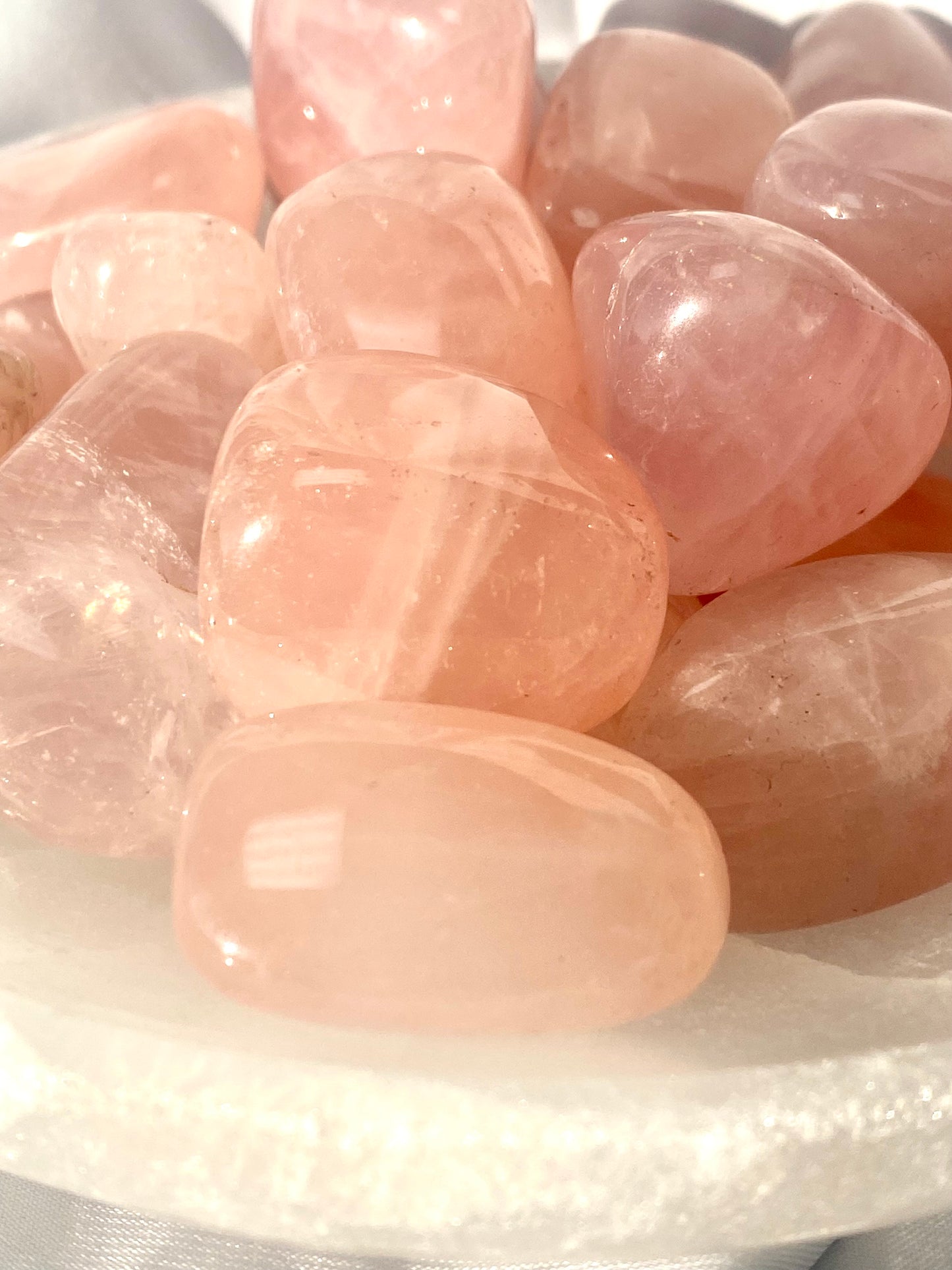 Love is all around us Rose Quartz Tumble Stones