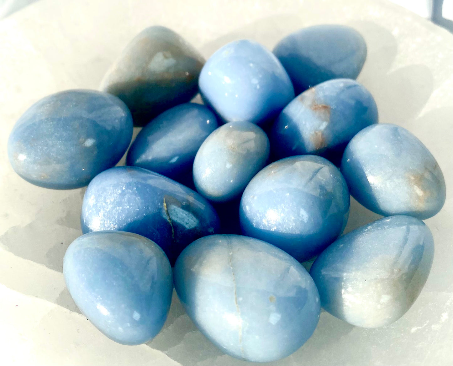 Compassionate Angelite Tumble Stones