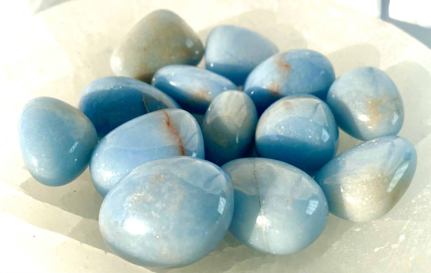 Compassionate Angelite Tumble Stones