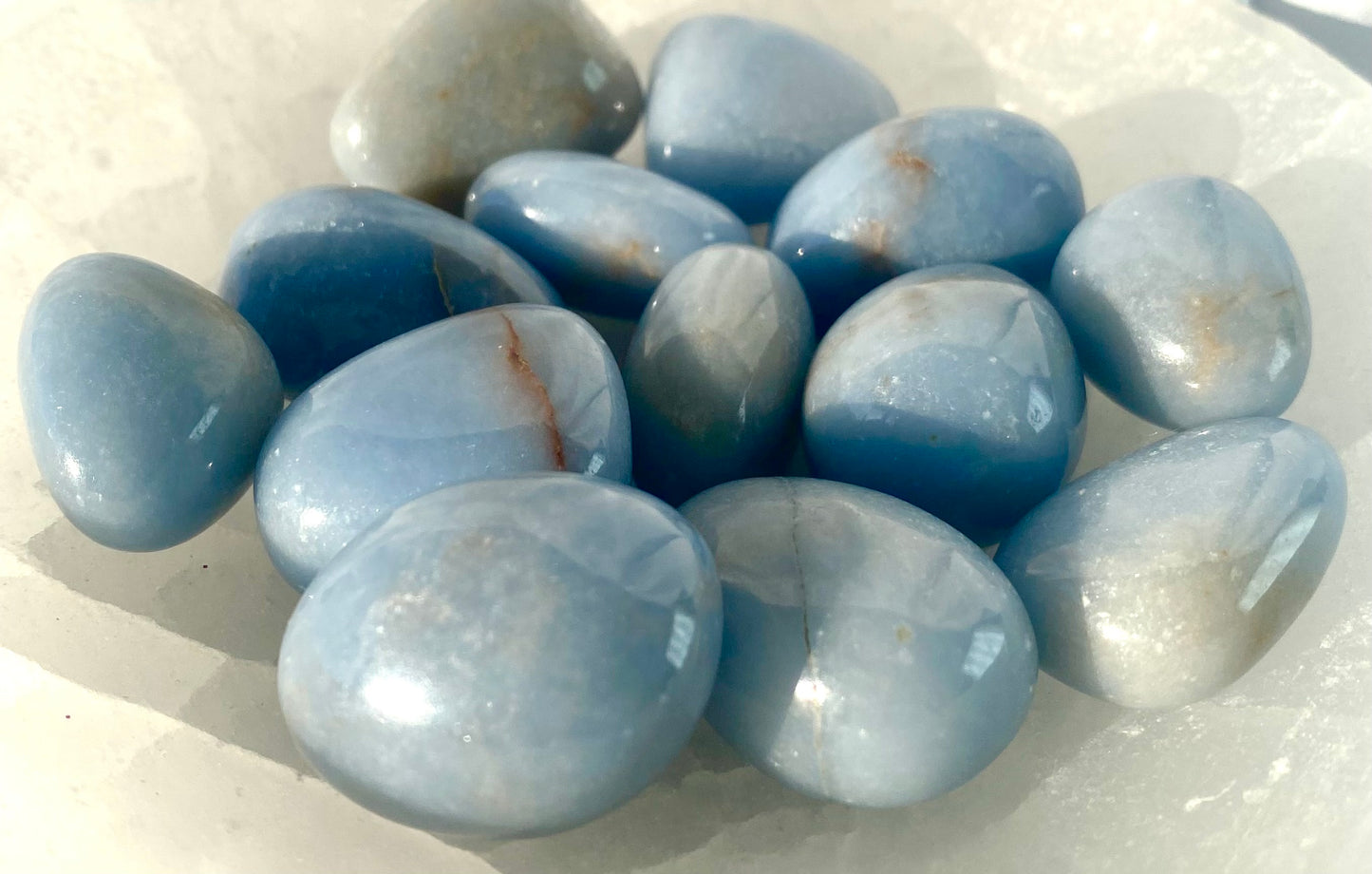 Compassionate Angelite Tumble Stones