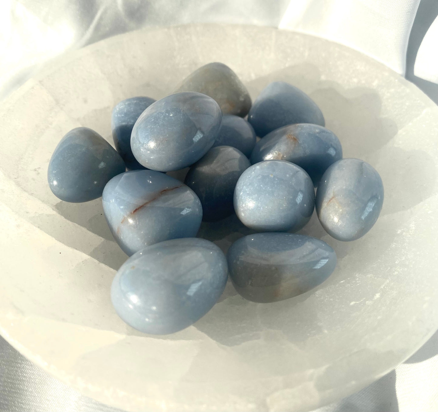 Compassionate Angelite Tumble Stones