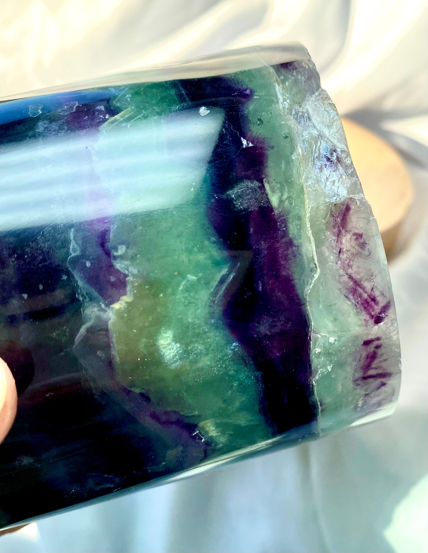 Rainbow Fluorite Lamp - LED Stand