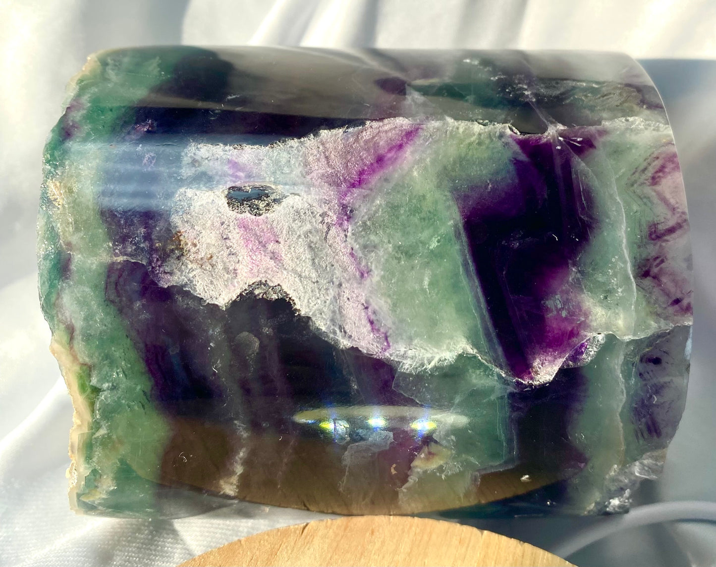 Rainbow Fluorite Lamp - LED Stand