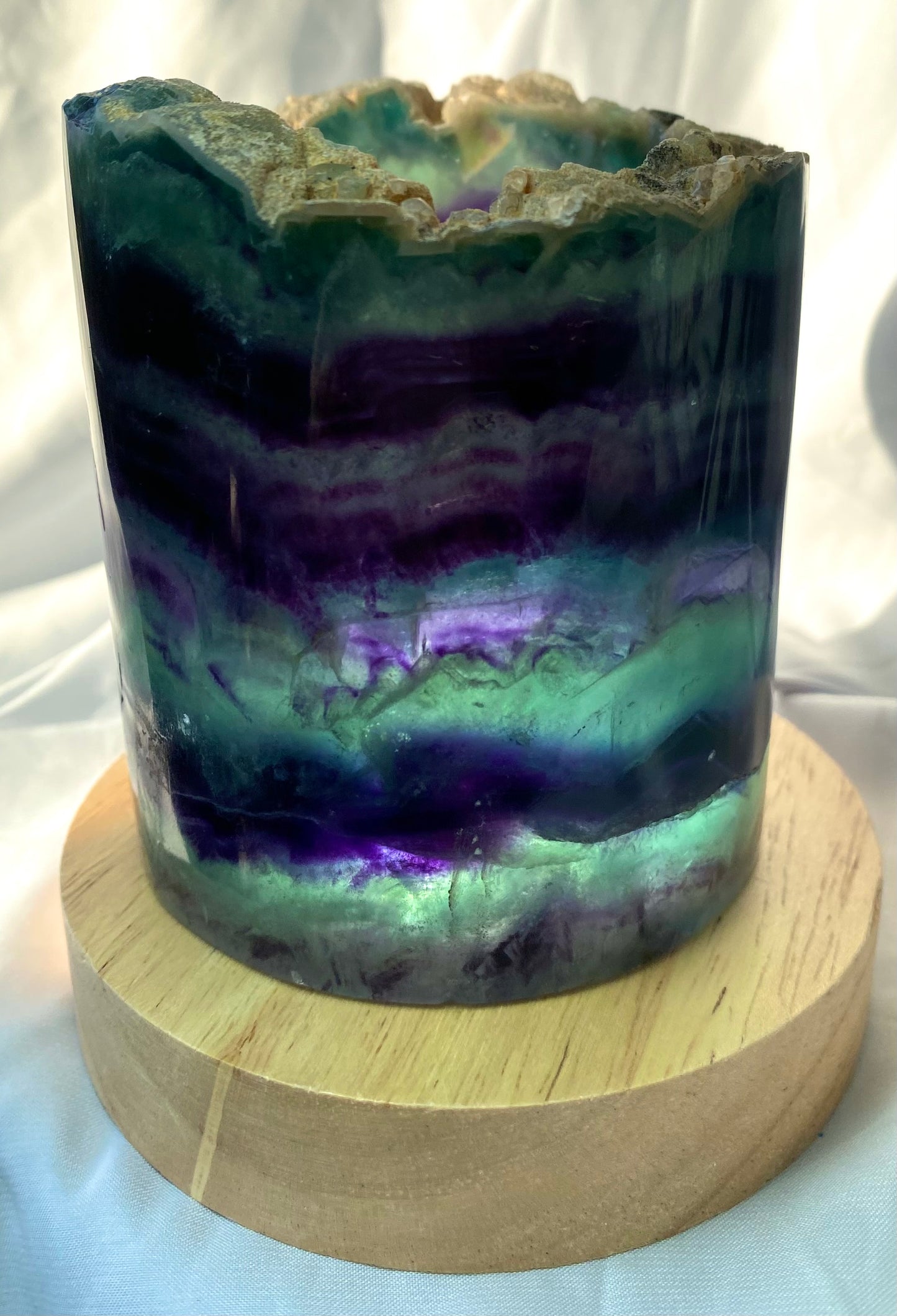 Rainbow Fluorite Lamp - LED Stand