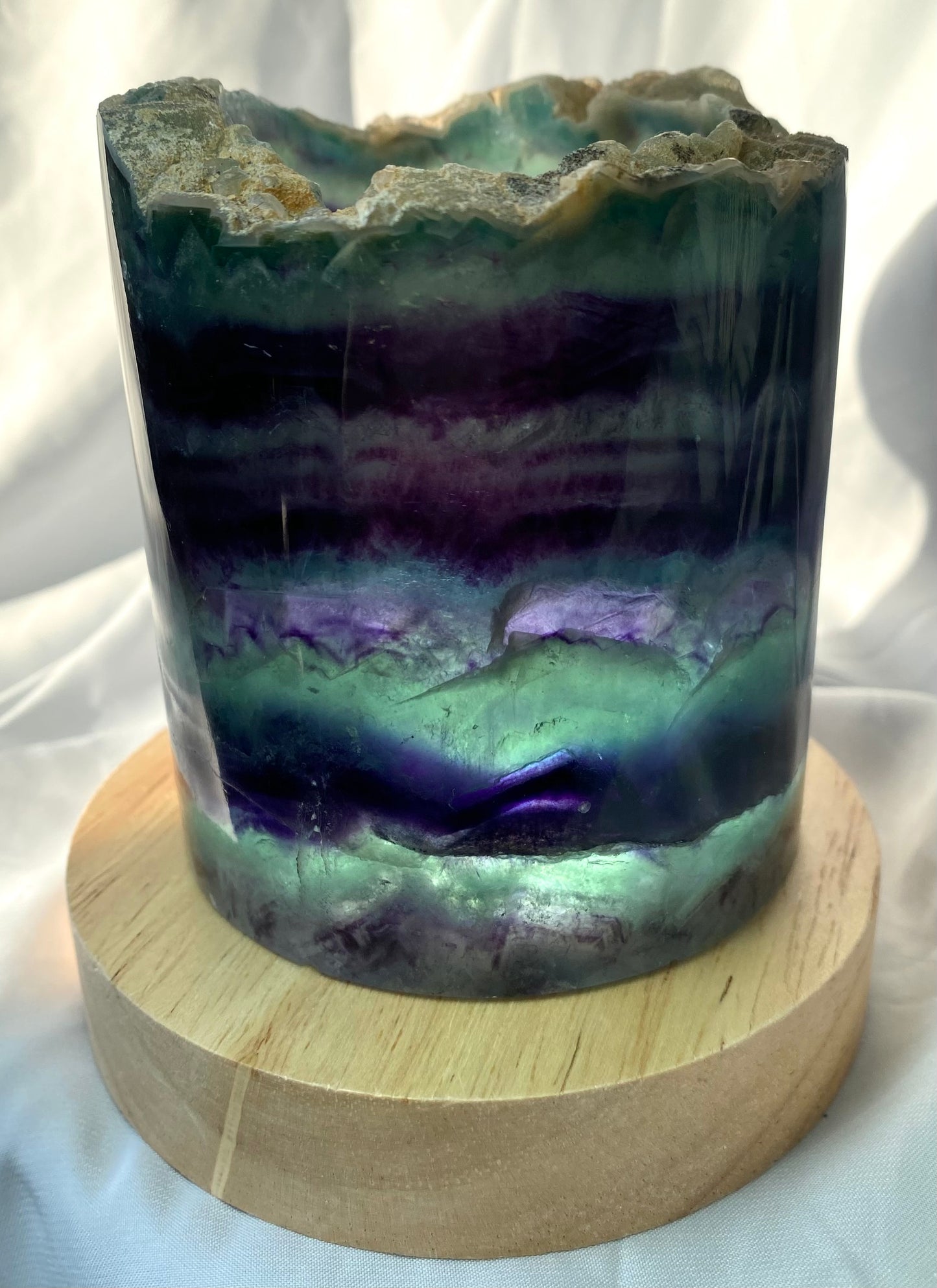 Rainbow Fluorite Lamp - LED Stand