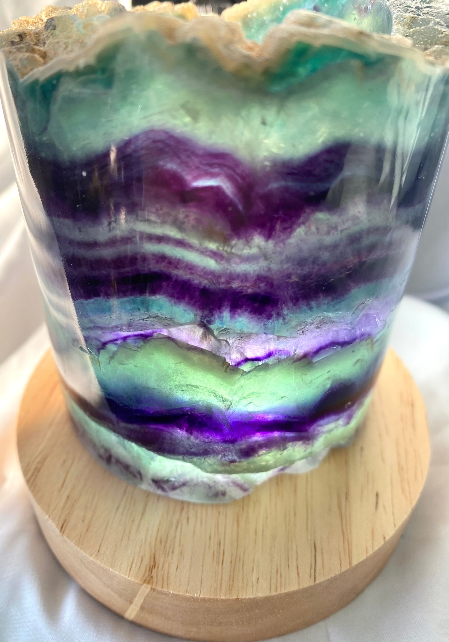 Rainbow Fluorite Lamp - LED Stand