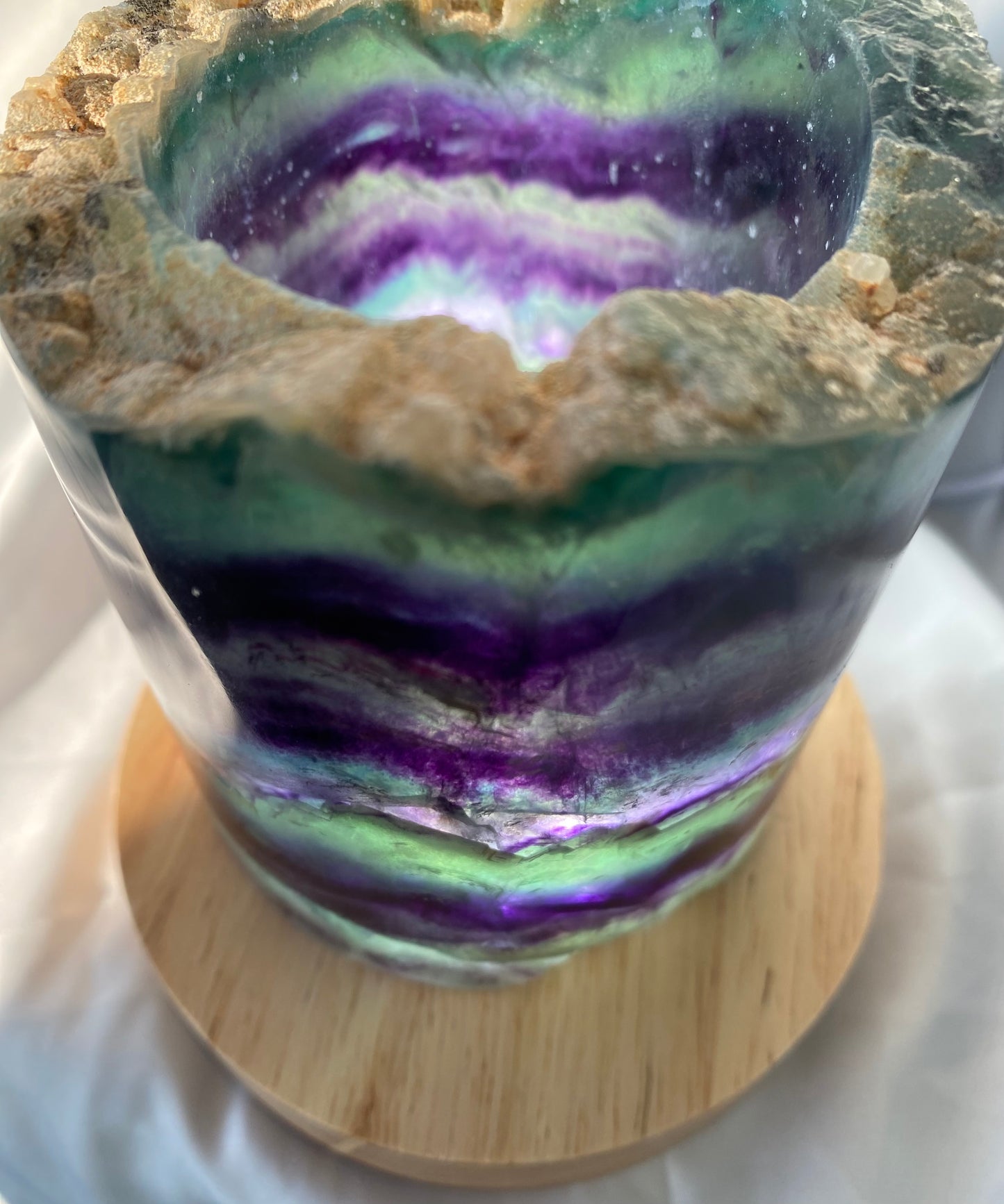 Rainbow Fluorite Lamp - LED Stand