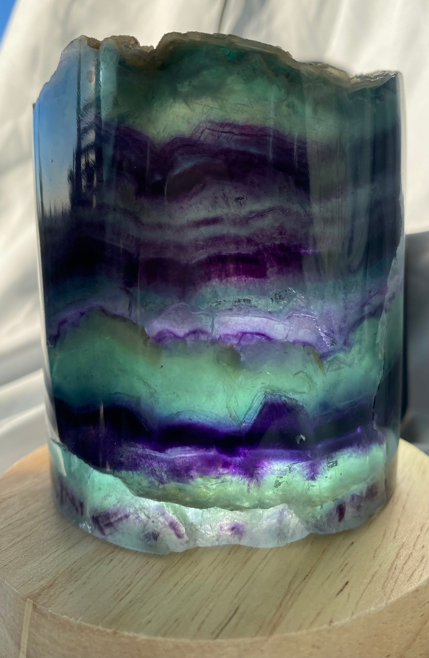 Rainbow Fluorite Lamp - LED Stand