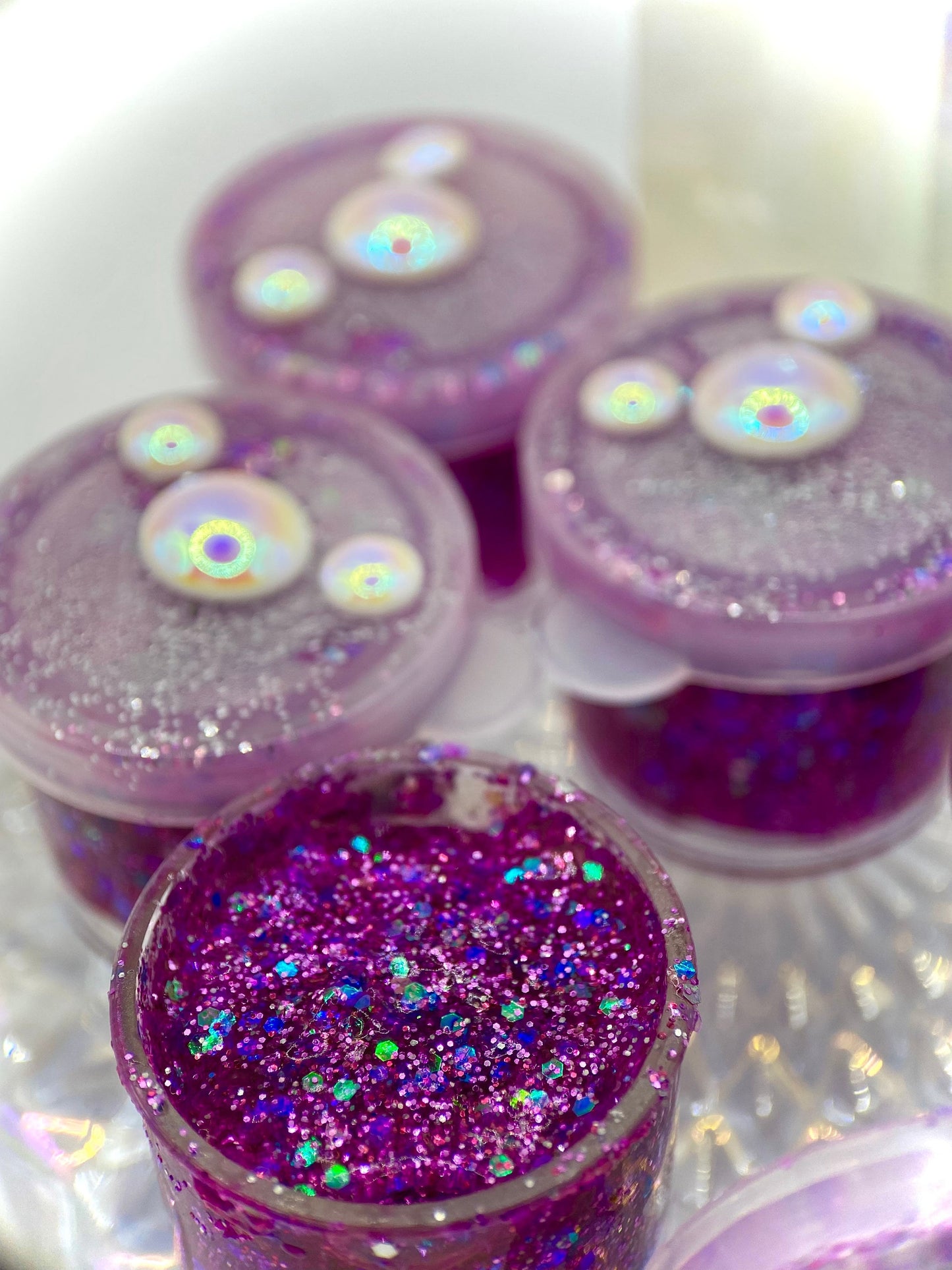 Shimmery Rainbow Face & Body Glitter Pots