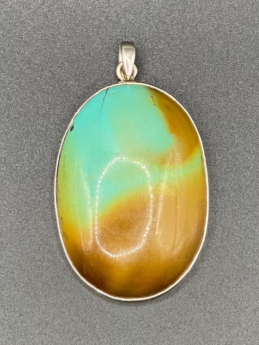 Gorgeous Turqouise Pendant with Sterling Silver setting