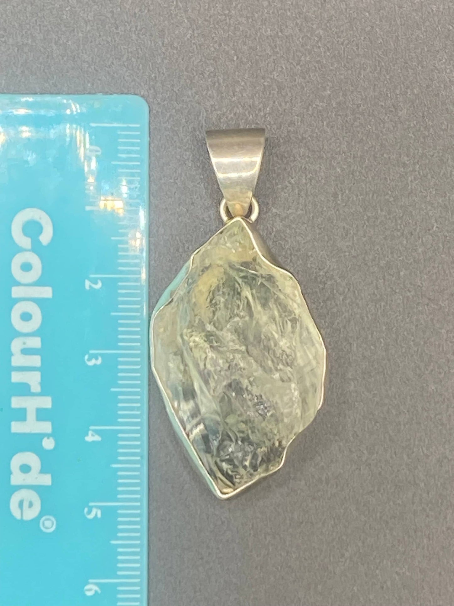 Gorgeous Green Amethyst Pendant with Sterling Silver setting