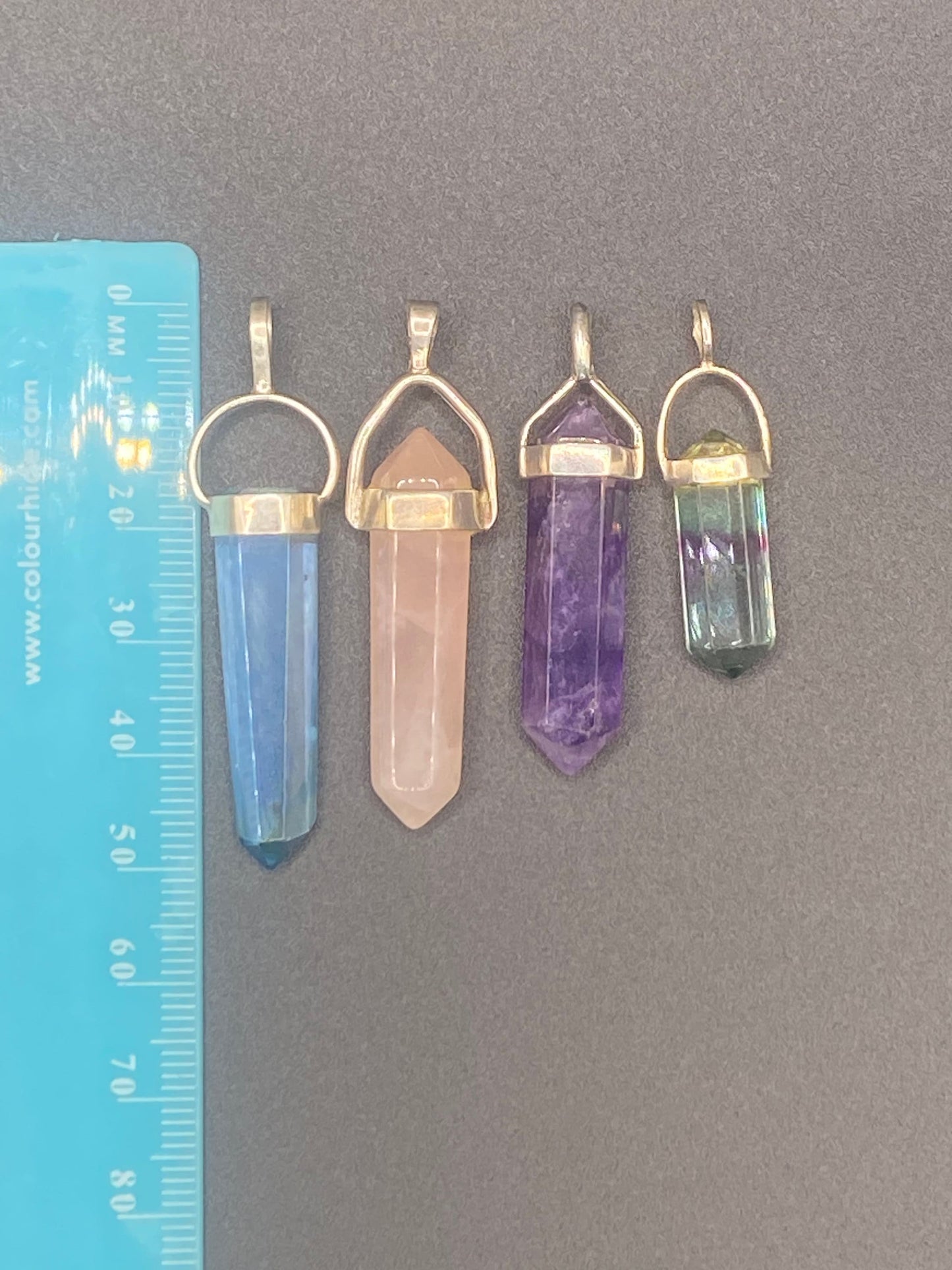 Double Pointed Crystal Pendants