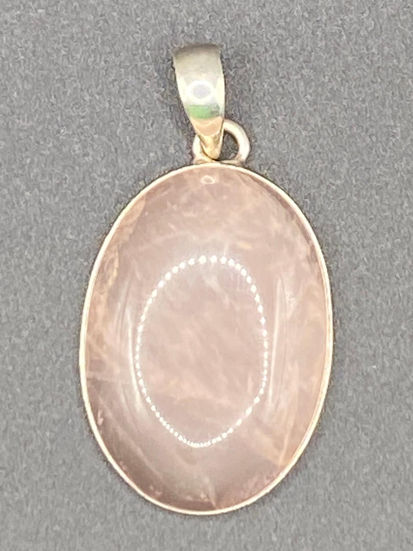 Gorgeous Rose Quartz Pendant with Sterling Silver setting